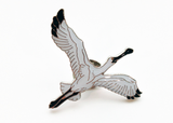 Mai Po Bird Pin - Black-faced Spoonbill flying | 米埔雀鳥 - 黑臉琵鷺 (飛行)