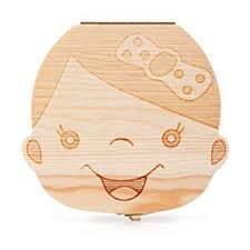 Baby teeth holder with box - Girl | 木製乳齒盒 - 女孩
